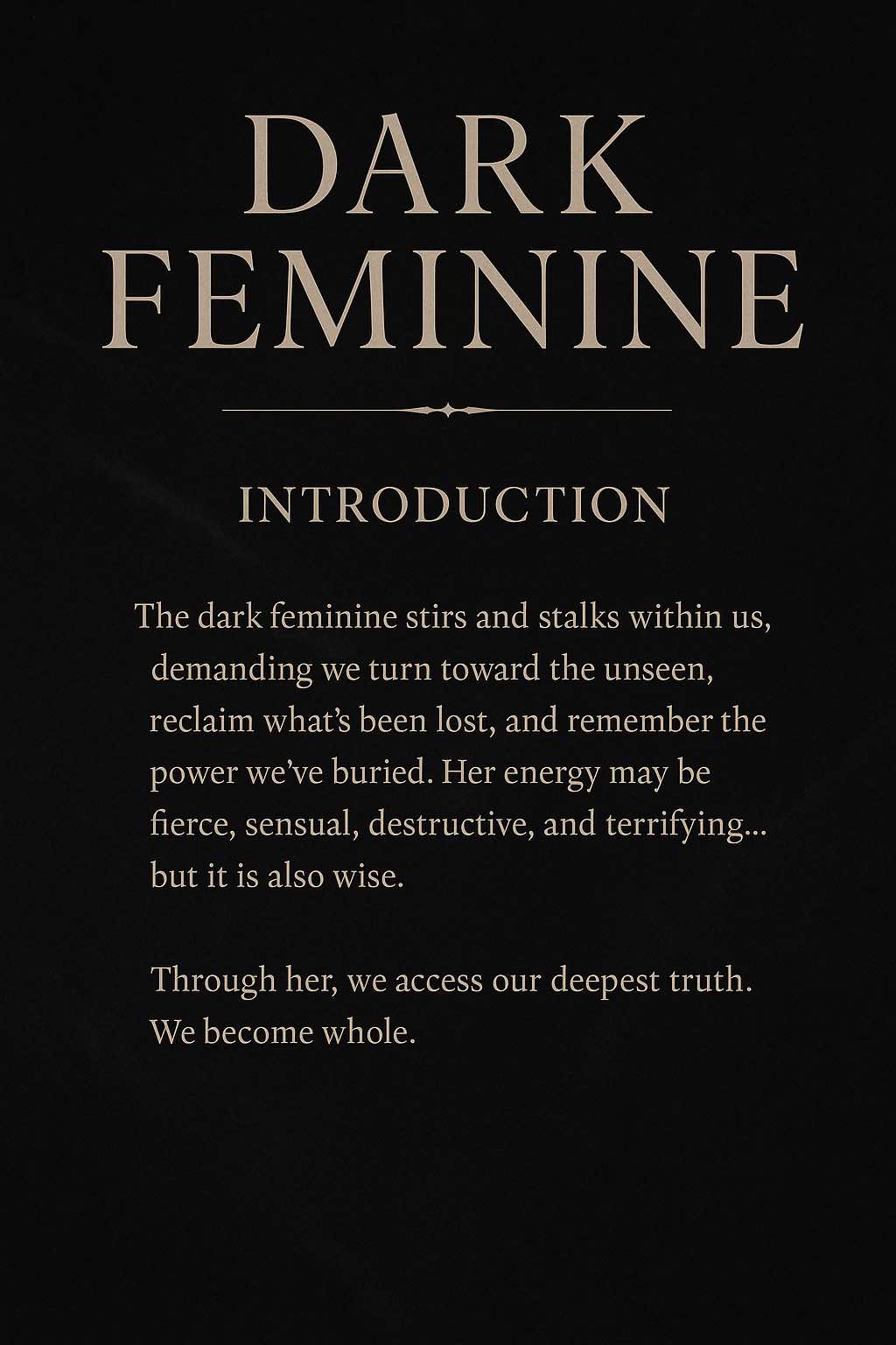Dark Feminine E-book